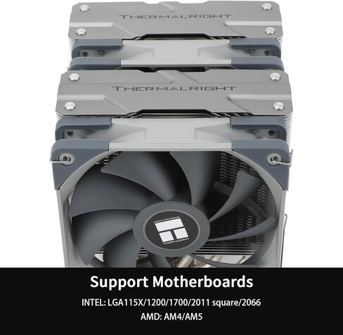مبرد هواء Thermalright Peerless Assassin 120 CPU، 6 أنابيب حرارية، مروحة TL-C12 PWM مزدوجة 120 مم، غطاء مبدد حرارة من الألومنيوم، تقنية AGHP، لـ AMD AM4/AM5 Intel LGA 1700/115X/1200/2011/2066 (PA120) in Saudi Arabia