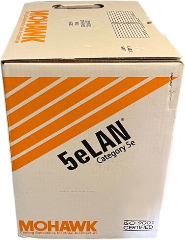 Cat5e Plenum Solid Copper USA Made UTP UL Listed 1000ft Yellow Color Mohawk Cable | Cat5e Plenum 1000ft Cable 24 AWG Performance Guaranteed to 200 MHz Solid Conductor Cables in Saudi Arabia