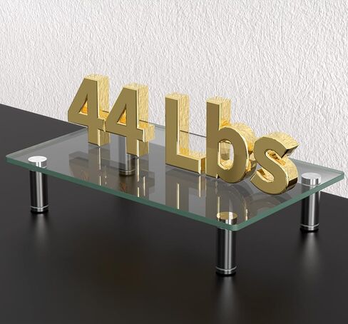 Zimilar Dual Glass Monitor Stand Riser, 3-Shelf Tempered Glass Monitor Stand, Clear Monitor Riser for 2 Monitors, Adjustable Length& Angle Computer Monitor Riser for Computer, Laptop, PC in Kuwait