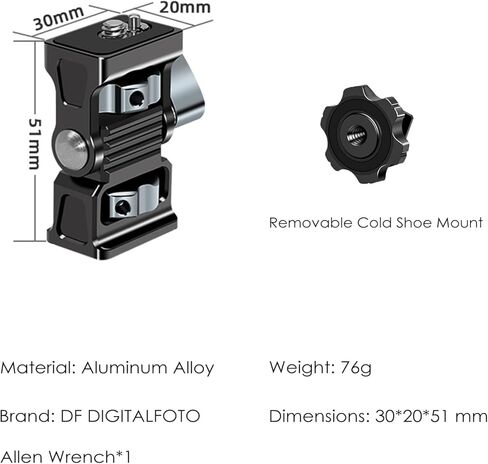 حامل شاشة الكاميرا، دوران 360 درجة وإمالة 180 درجة، حامل شاشة ميدانية للكاميرا مع دبوس مزدوج على شكل حذاء بارد متوافق مع شاشة 5 بوصات و7 بوصات، شاشة Feelworld/ATOMOS/SmallHD in Kuwait