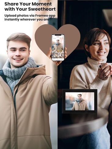 إطار صورة رقمي واي فاي 10.1 بوصة - إطار صور رقمي Lehwey مع مساحة تخزين 16 جيجابايت، إطار صور ذكي أصلي 1080 بكسل مع شاشة لمس IPS للهدايا، مشاركة اللحظات عبر تطبيق Frameo على الفور في أي مكان in Kuwait