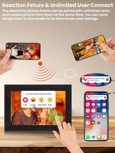 إطار صورة رقمي واي فاي 10.1 بوصة - إطار صور رقمي Lehwey مع مساحة تخزين 16 جيجابايت، إطار صور ذكي أصلي 1080 بكسل مع شاشة لمس IPS للهدايا، مشاركة اللحظات عبر تطبيق Frameo على الفور في أي مكان in Kuwait