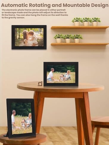 إطار صورة رقمي واي فاي 10.1 بوصة - إطار صور رقمي Lehwey مع مساحة تخزين 16 جيجابايت، إطار صور ذكي أصلي 1080 بكسل مع شاشة لمس IPS للهدايا، مشاركة اللحظات عبر تطبيق Frameo على الفور في أي مكان in Kuwait