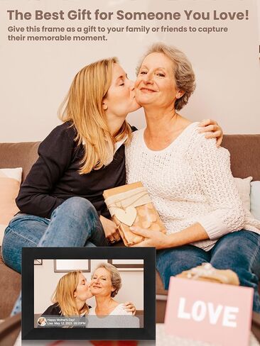 إطار صورة رقمي واي فاي 10.1 بوصة - إطار صور رقمي Lehwey مع مساحة تخزين 16 جيجابايت، إطار صور ذكي أصلي 1080 بكسل مع شاشة لمس IPS للهدايا، مشاركة اللحظات عبر تطبيق Frameo على الفور في أي مكان in Kuwait