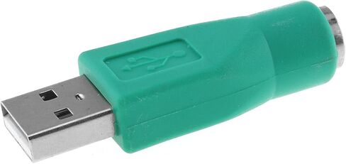 محول USB الى PS2 ار ليكس قطعتين اخضر PS/2 انثى الى USB ذكر محول للماوس والكيبورد in Saudi Arabia
