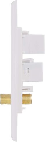 HDMI Wall Plate, 1 Port 4K HDMI Keystone Female to Female Wall Plate-White in Saudi Arabia