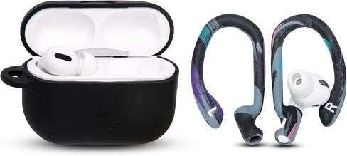 WC HookZ - خطافات فوق الأذن مطورة لأجهزة AirPods Pro وAirPods 1 و2 و3-2 متضمنة في العبوة، خطاف فريد من نوعه على اليسار واليمين، لا يتناسب مع النظارات، مصنوع بواسطة Wicked Cushions | الشتاء الأبيض in Saudi Arabia