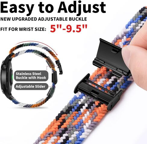 سوار Eweison 20 مم رياضي بحلقة متوافقة مع ساعة Samsung Galaxy Watch 6 5 4 بسوار 40 مم 44 مم/ساعة 5 Pro 45 مم/ساعة Galaxy 4 6 حزام كلاسيكي 42 مم 46 مم 43 مم 47 مم/ساعة 3 41 مم/أكتيف 2 حزام مضفر للنساء والرجال in Kuwait