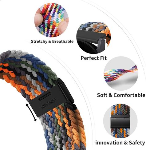 سوار Eweison 20 مم رياضي بحلقة متوافقة مع ساعة Samsung Galaxy Watch 6 5 4 بسوار 40 مم 44 مم/ساعة 5 Pro 45 مم/ساعة Galaxy 4 6 حزام كلاسيكي 42 مم 46 مم 43 مم 47 مم/ساعة 3 41 مم/أكتيف 2 حزام مضفر للنساء والرجال in Kuwait