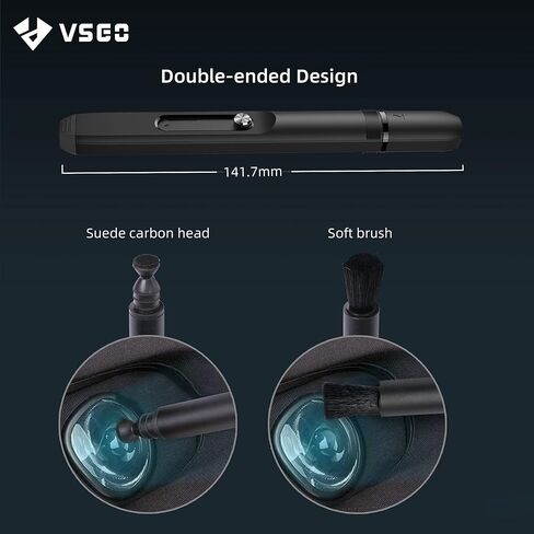 قلم تنظيف العدسات الاحترافي من VSGO مع فرشاة عدسة ناعمة وكربون بصري نانو متوافق مع ريفت S/اتش تي سي في/كوزموس سماعة بدون طيار وعدسة الكاميرا والغبار والعدسات البصرية وتنظيف بصمات الأصابع in Kuwait
