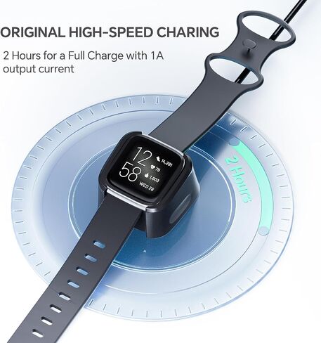 Dismau Charger for Fitbit Versa 2, Replacement Charging Cable Dock Cradle with 3.3ft USB Cord for Fitbit Versa 2 Smartwatch in Saudi Arabia
