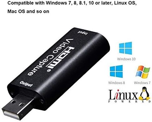 بطاقات تسجيل صوت وفيديو، صندوق تسجيل 1080p30hz HDMI الى USB 2.0 متوافق مع نظام تشغيل ويندوز لينكس Mac OS يوتيوب OBS VLC Amcap لبلاي ستيشن 4/ اكس بوكس/ دي اس ال ار in Saudi Arabia