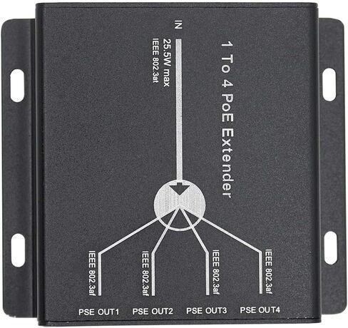 موسع PoE BeElion 4 منافذ 10/100 م 10/100BASE-TX IEEE802.3at (طاقة داخلية) إلى IEEE802.3af (طاقة خارجية) لطاقة الإيثرنت/PoE وAP، وكاميرا IP، وهاتف IP ومعدات الشبكات الأخرى in Saudi Arabia