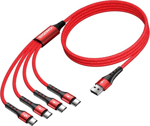 SIQIWO Multi USB C Cable Fast Charging 4FT/2 Pack, 4 in 1 Charger Cord in Kuwait