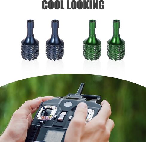 4pcs Drone Control Sticks, Detachable Drone Joysticks Controller Stick Thumb Replacement Accessories Compatible with DJI Mini 3 Pro Drone DJI RC Rocker (Black, Silver) in Saudi Arabia