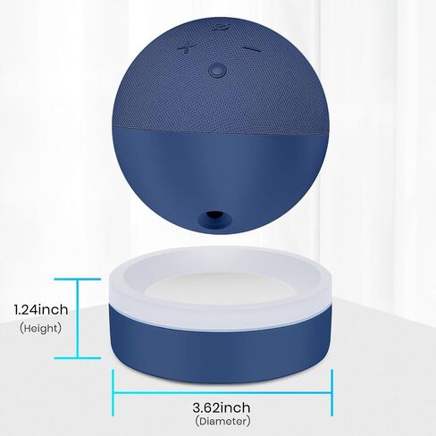 حامل طاولة ZUOLACO للجيل الخامس من Echo Dot، حامل سطح المكتب لجهاز Echo Dot 4th/5th Gen، دعامة أساسية مع دليل ضوئي، ملحقات منقطة مع إدارة كابل مدمجة، رؤية عميقة باللون الأزرق in Saudi Arabia