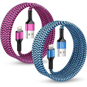 Short iPhone Charger Cord, 1FT/2Pcs USB A to Lightning Cable Fast Charging in Kuwait