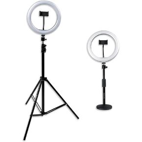 Gator Frameworks 10-Inch LED Desktop Ring Light Stand with Phone Holder and Compact Weighted Base, (GFW-RINGLIGHTDSKTP) in Kuwait
