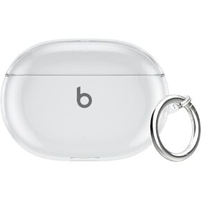 Aircawin for Beats Studio Buds Case 2021 Clear Glitter,Sparkly Bling Clear Case for Beats Studio Buds + Case Cover 2023,Shockproof Soft TPU Case for Beats Studio Buds Case Cover with Keychain-Glitter
