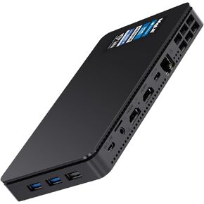 MeLE Overclock4C Mini PC Windows 11 Pro Micro PC Alder Lake N95(4C/4T، حتى 3.4 جيجا هرتز، TDP 15W) 32 جيجابايت DDR4 512 جيجابايت ROM أجهزة كمبيوتر مكتبية صغيرة مع 2 X HDMI 4K@60 هرتز، USB-C، WiFi 6، BT5.2 ، حامل VESA in Kuwait