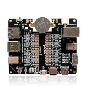 Treedix كابل USB كابل نقل بيانات لوحة اختبار كابل USB مدقق سلك البيانات بطاقة اختبار الشحن Type-C Micro Type A Type B