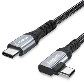 Fasgear USB C to USB C Cable 90 Degree, 10ft, Black in Kuwait