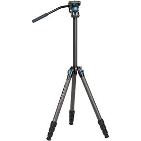 SIRUI ST-124 Carbon Fiber Tripod with Triangular Centre Column, Waterproof, Travel Tripod for Cameras, 4 Sections, 62.2inch, Load 26lbs