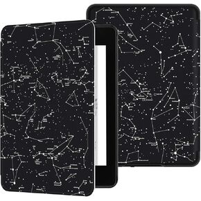 حافظة Ayotu مقاومة للماء لجهاز Kindle Paperwhite 2018 - غطاء ذكي من جلد البولي يوريثان مع خاصية التنبيه/النوم التلقائي - تناسب Amazon All Kindle Paperwhite من الجلد (الجيل العاشر - 2018)، K10 The Horscope in Kuwait