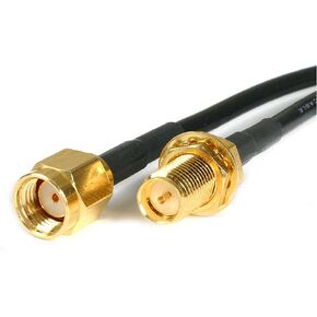 StarTech.com RPSMA10MF RP-SMA إلى SMA كابل محول هوائي لاسلكي، كابل هوائي، RP-SMA (M) إلى RP-SMA (F)، 3 م، أسود in Saudi Arabia