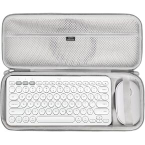 Aproca Pink Hard Travel Storage Case, for Logitech K380 Multi-Device Bluetooth Keyboard and Logitech Pebble M350 / i345 Mouse