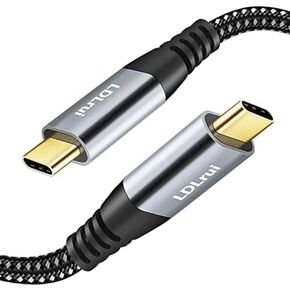 USB C to C 3.2 Gen 2×2 Cable 100W/20Gbps [6FT 2Pack] 4K Video Output Fast Charge Compatible with Thunderbolt 3/4 for iPhone 15 Pro MacBook iPad Galaxy S23 Pixel Dell LG Type C Display Monitor etc.