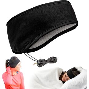 سماعات النوم CozyPhones - سماعات رأس فوق الأذن من شبكة سلكية رفيعة للغاية للنوم الجانبي، والتأمل، والجري، والكمبيوتر المحمول، والهاتف - أزرق