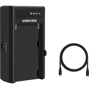 ANDYCINE Multi Function NP-F Battery Plate,Type-C PD Output Input,DC 8.4V,12.4V Power Output,Power System for Camera Related Accessories and Cellphone,Mobile Devices in Kuwait