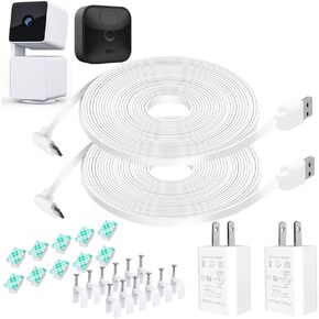 كابل طاقة ومحول DIANMU بطول 10 أقدام لكاميرا Wyze Cam Pan V3 داخلي/خارجي، وميض خارجي (الجيل الثالث)، شاحن سلك شحن تمديد على شكل حرف L لكاميرا الأمان (ليس لكاميرا Wyze Cam V3)، عبوتان in Kuwait