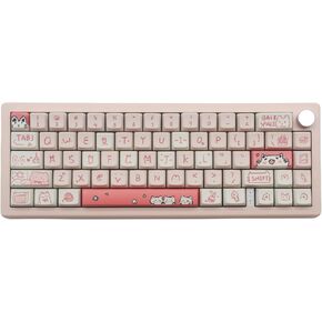 Cmokifuly Cat Cute Keycaps MDA Profile KeycapsCustom PBT Keycaps for Mechanical Keyboard,146 Keys Dye-Sub Cute Keycaps (Pink Kitty)