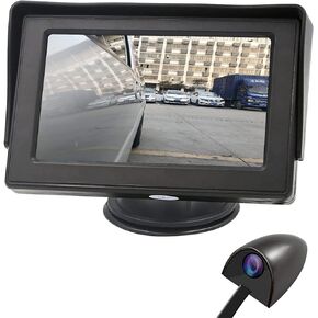 3T6B Side View Camera and 4.3" Monitor Kit, Car Door Tape Mounting Blind Spot Camera, Parking Assistance System with HD LCD Screen and Night Vision Camera for Trailers Pickup SUVs RVs in Kuwait