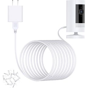 for Ring Stick Up Camera Cable Charger, with DC Power Adapter Plug, in 3rd Gen, 2nd Gen, Continuous Charge Your Camera White in Saudi Arabia