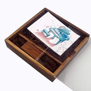 Gift Wooden USB 2.0 Flash Drive Memroy Stick Disk with Box 16GB (16GB, Maple Wooden) in Saudi Arabia