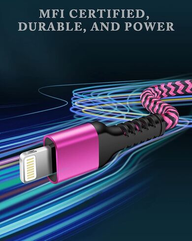 Short iPhone Charger Cord, 1FT/2Pcs USB A to Lightning Cable Fast Charging in Kuwait