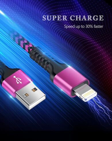 Short iPhone Charger Cord, 1FT/2Pcs USB A to Lightning Cable Fast Charging in Kuwait