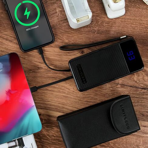 باور بانك محمول وشاحن جداري من Limitless TotalCharge مع كابلات شحن مدمجة (بيرة الجذر) in Kuwait