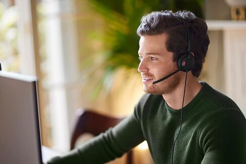 Jabra Engage 50 II Wired Stereo Headset with Link Call Control - Noise-Cancelling 3-Mic Technology, USB-A Cable - Works with All Leading Unified Communications Platforms Such as Zoom & Unify - Black in Saudi Arabia