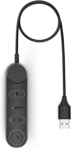 Jabra Engage 50 II Wired Stereo Headset with Link Call Control - Noise-Cancelling 3-Mic Technology, USB-A Cable - Works with All Leading Unified Communications Platforms Such as Zoom & Unify - Black in Saudi Arabia