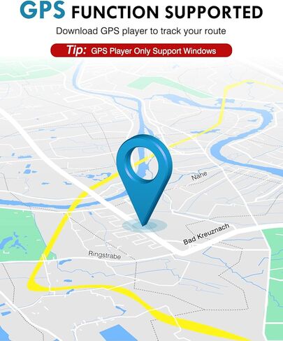 كاميرا الجسم Epoium EM2 128GB 4K، دعم مسار GPS، بطارية 4600 مللي أمبير في الساعة، تسجيل فيديو 14 ~ 16 ساعة، مقاومة للماء IP67، كاميرا مثبتة على الجسم مع رؤية ليلية وحماية الملفات للتسجيل in Kuwait