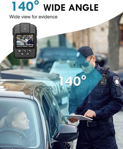 كاميرا الجسم Epoium EM2 128GB 4K، دعم مسار GPS، بطارية 4600 مللي أمبير في الساعة، تسجيل فيديو 14 ~ 16 ساعة، مقاومة للماء IP67، كاميرا مثبتة على الجسم مع رؤية ليلية وحماية الملفات للتسجيل in Kuwait