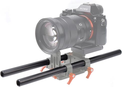 15mm Camera Rods Aluminum Alloy 16Inch Black Rail Rod 400mm Pack of 2- (A014-16 Rod-400mm) in Saudi Arabia
