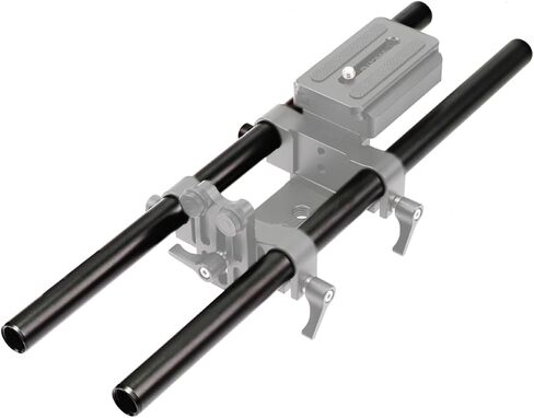 15mm Camera Rods Aluminum Alloy 16Inch Black Rail Rod 400mm Pack of 2- (A014-16 Rod-400mm) in Saudi Arabia