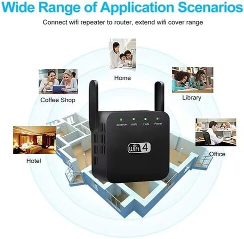 أحدث موسع واي فاي لعام 2023، مكرر واي فاي، معزز واي فاي، يغطي ما يصل إلى 8640 قدم مربع و40 جهازًا، معزز الإنترنت - مع منفذ إيثرنت، إعداد سريع، معزز الإشارة اللاسلكية المنزلية in Kuwait