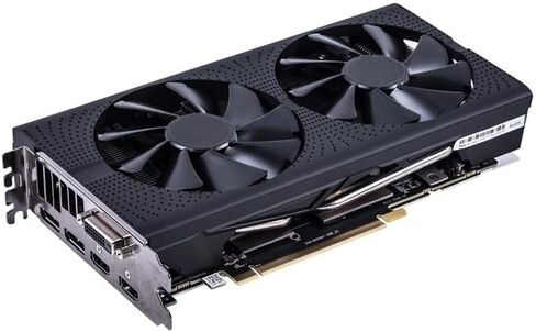 XUANMO AMD Radeon RX580 2048SP Real 8GB gpu GDDR5 256-Bit Pc Gaming Video Card AMD 2XDP HDMI PCI Express 3.0 with Freeze Fan Stop for Desktop Computer Gaming Gpu in Kuwait