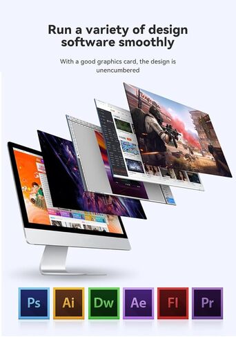 XUANMO AMD Radeon RX580 2048SP Real 8GB gpu GDDR5 256-Bit Pc Gaming Video Card AMD 2XDP HDMI PCI Express 3.0 with Freeze Fan Stop for Desktop Computer Gaming Gpu in Kuwait